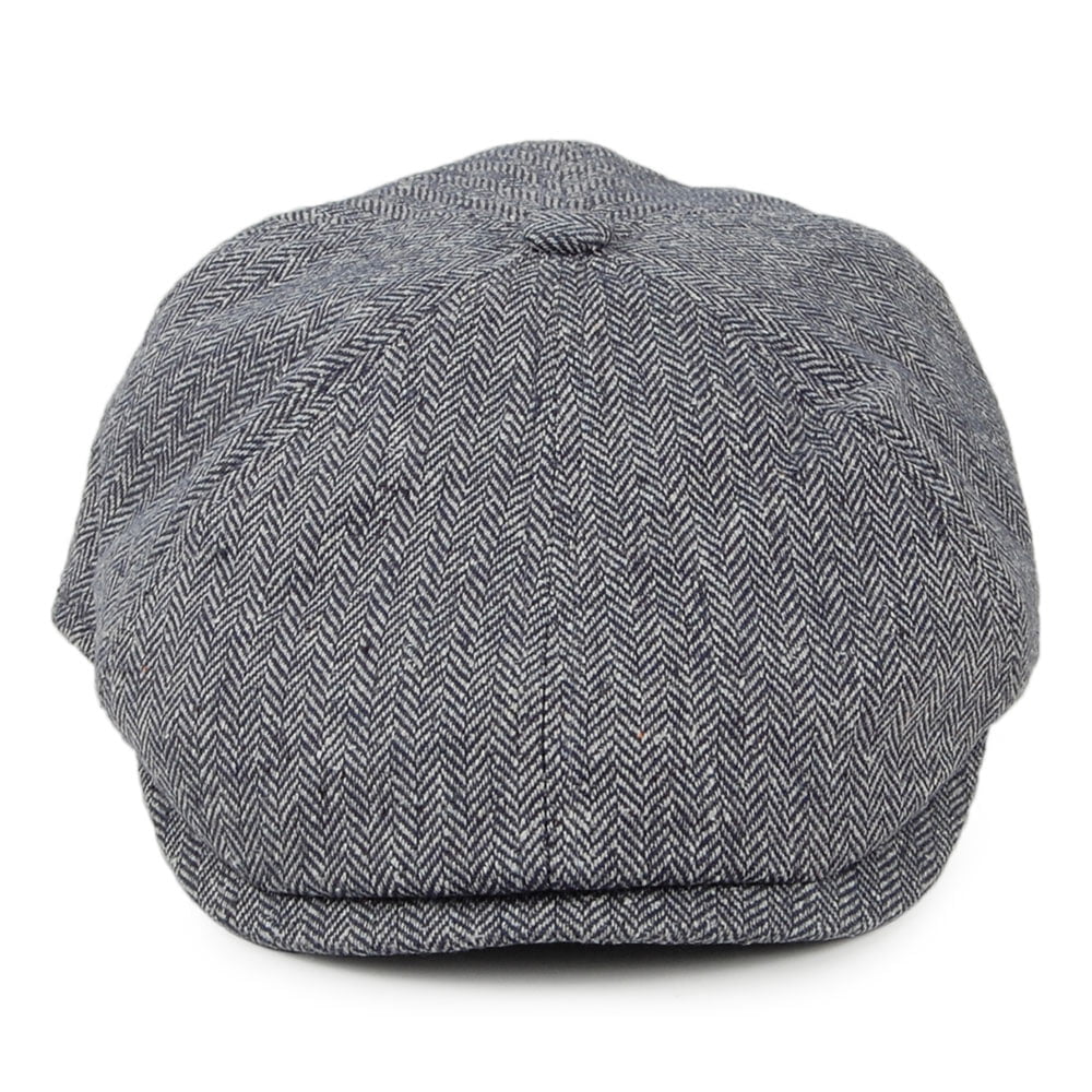 Casquette Gavroche en Soie Mélangée à Chevrons Hudson gris FAILSWORTH