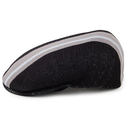 Casquette Plate Vented Stripes 504 noir KANGOL
