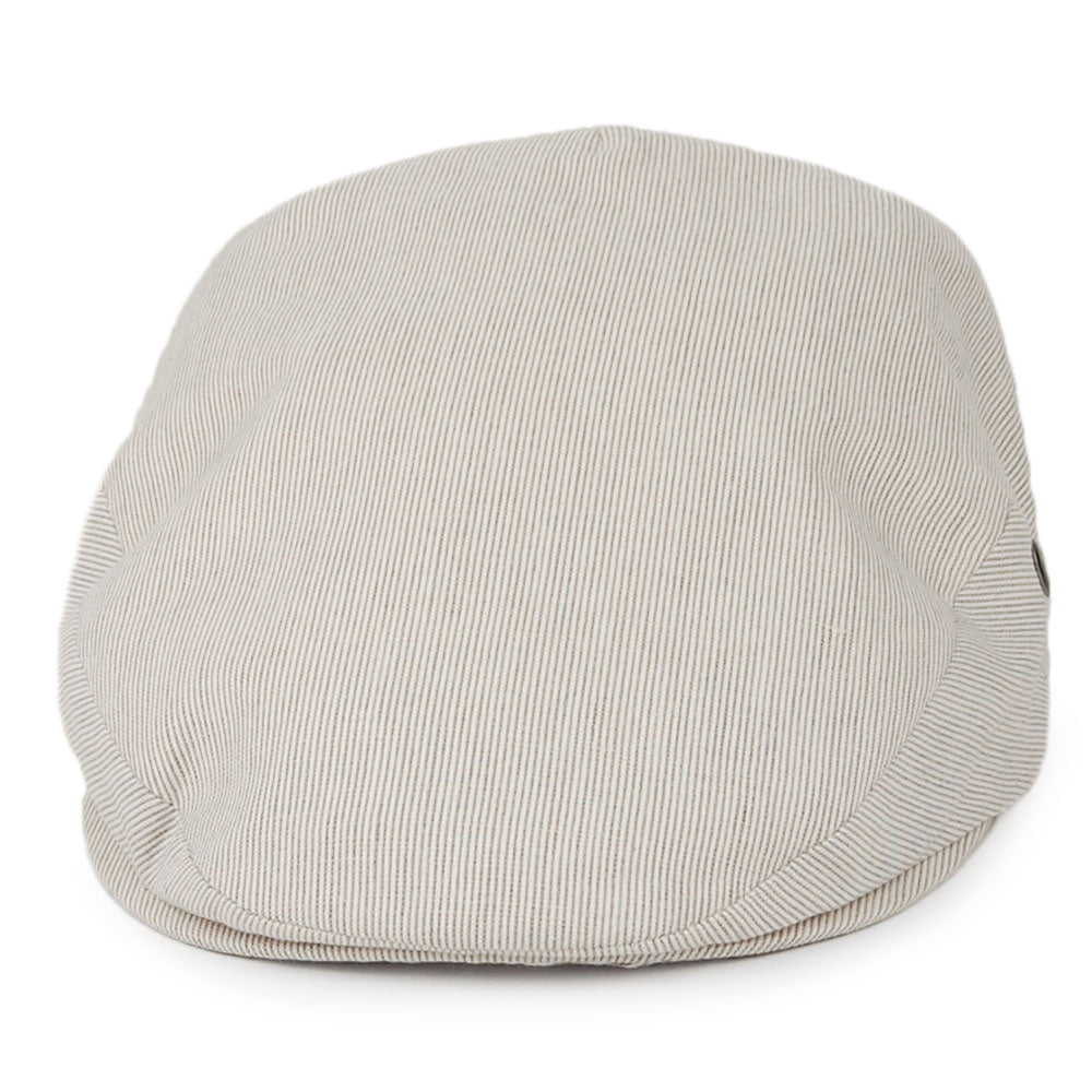 Casquette Plate en Lin et Coton à Fines Rayures Promo crème-beige sable CITY SPORT