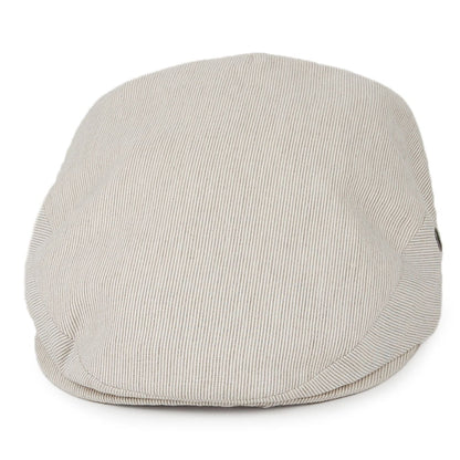 Casquette Plate en Lin et Coton à Fines Rayures Promo crème-beige sable CITY SPORT