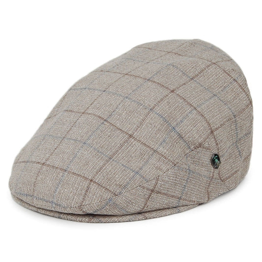 Casquette Plate à Carreaux XX marron clair CITY SPORT