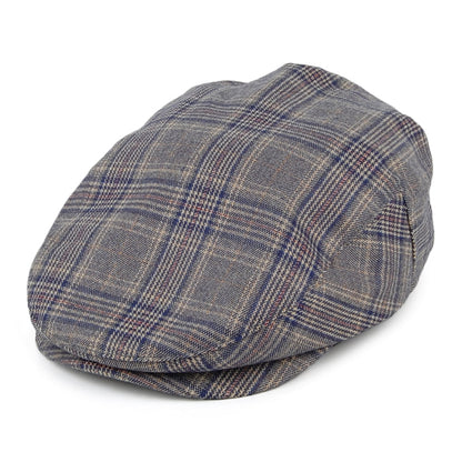 Casquette Plate à Carreaux Hooligan gris-bleu BRIXTON