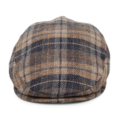 Casquette Plate en Laine et Cachemire à Carreaux noir-beige CITY SPORT