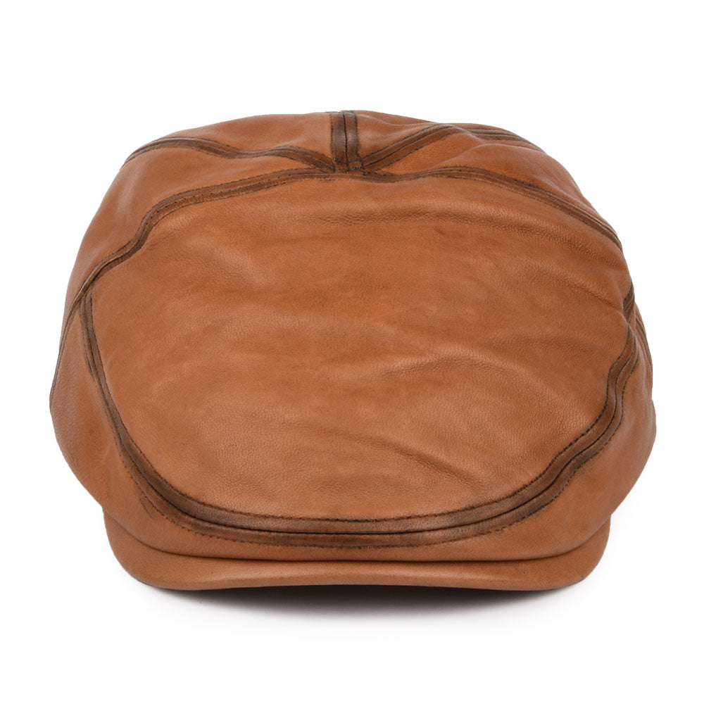 Casquette Plate en Cuir Glasby marron BAILEY