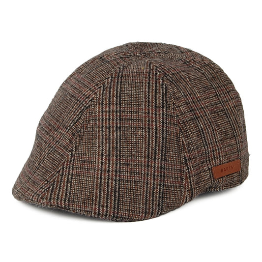 Casquette Plate Bec-de-Canard à Carreaux Mr. Mitchell marron BARTS
