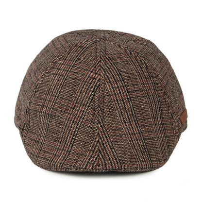 Casquette Plate Bec-de-Canard à Carreaux Mr. Mitchell marron BARTS