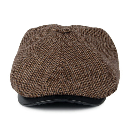 Casquette Gavroche Pied-de-Poule marron SEEBERGER