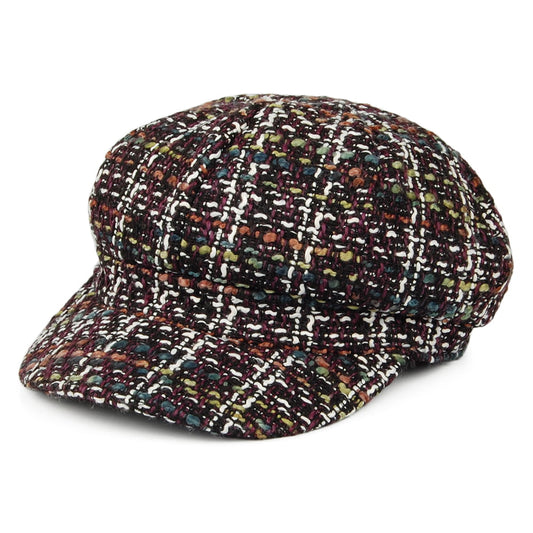 Casquette Gavroche en Tweed mélange de violet WHITELEY