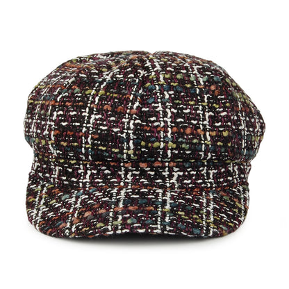 Casquette Gavroche en Tweed mélange de violet WHITELEY