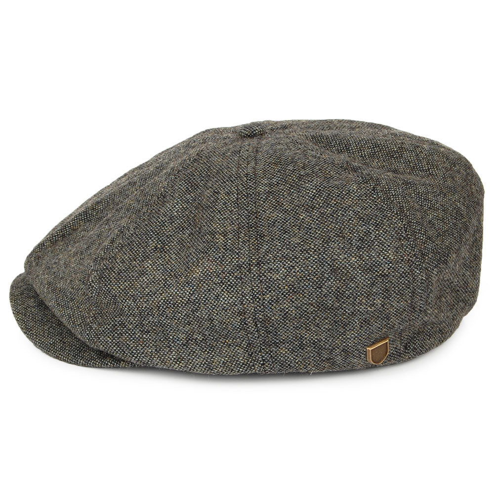 Casquette Gavroche en Tweed Brood bleu-gris BRIXTON