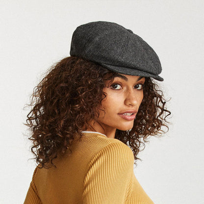 Casquette Gavroche à Chevrons Brood gris-noir BRIXTON