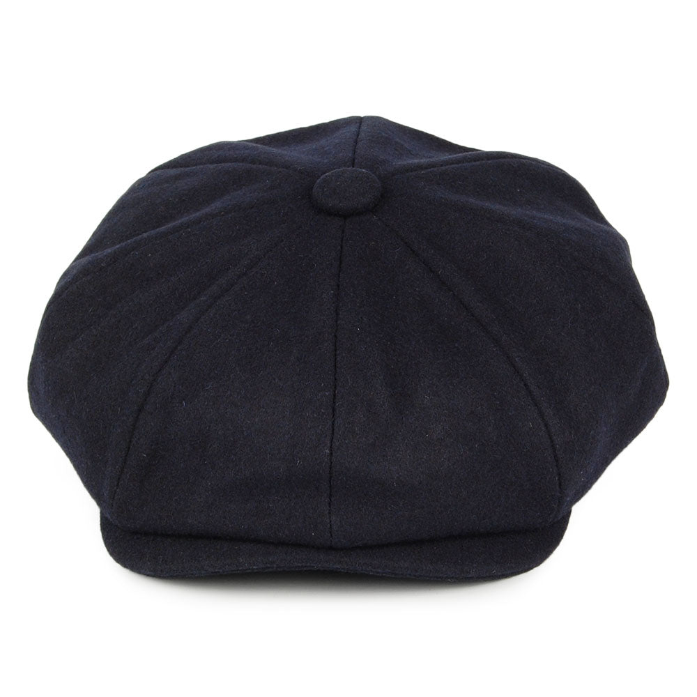 Casquette Gavroche en Laine Melton bleu marine CHRISTYS