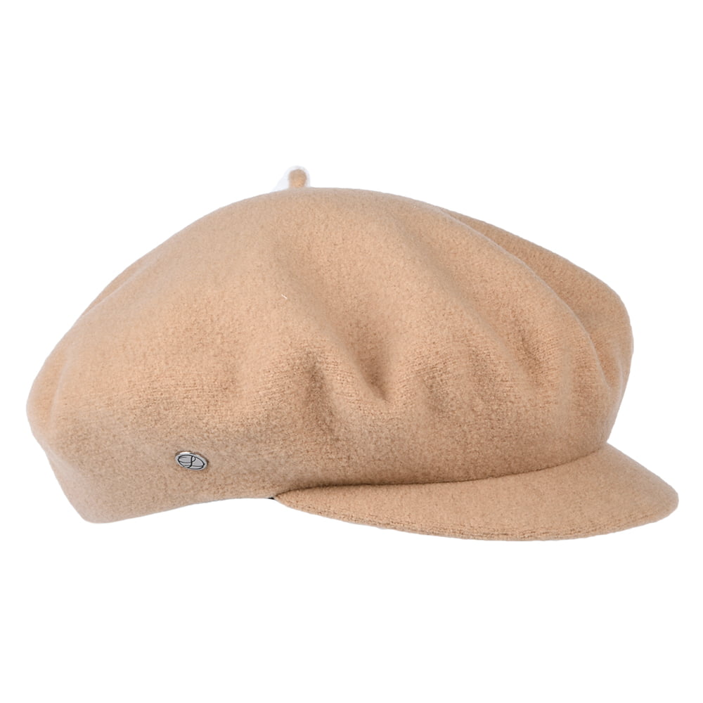 Casquette Gavroche en Laine Mérinos Campus sable clair HÉRITAGE PAR LAULHÈRE