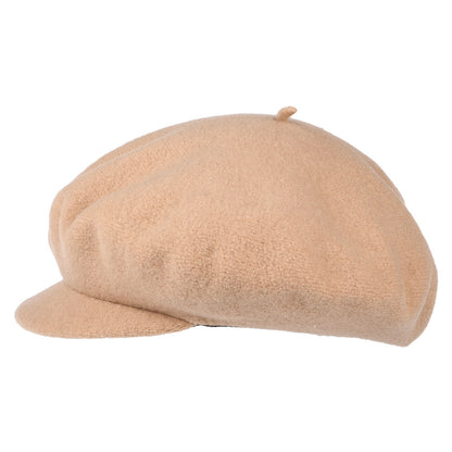 Casquette Gavroche en Laine Mérinos Campus sable clair HÉRITAGE PAR LAULHÈRE