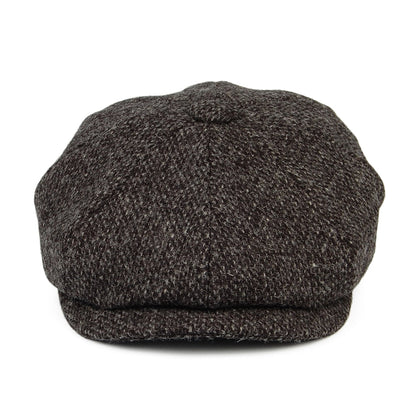 Casquette Gavroche en HARRIS TWEED Chiné Calotte Profonde anthracite CITY SPORT