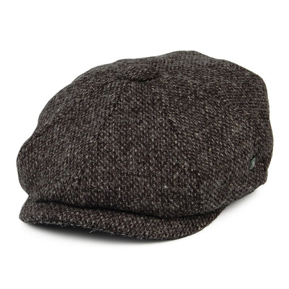 Casquette Gavroche en HARRIS TWEED Chiné Calotte Profonde anthracite CITY SPORT