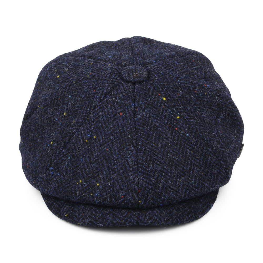 Casquette Gavroche en HARRIS TWEED Carloway bleu marine FAILSWORTH