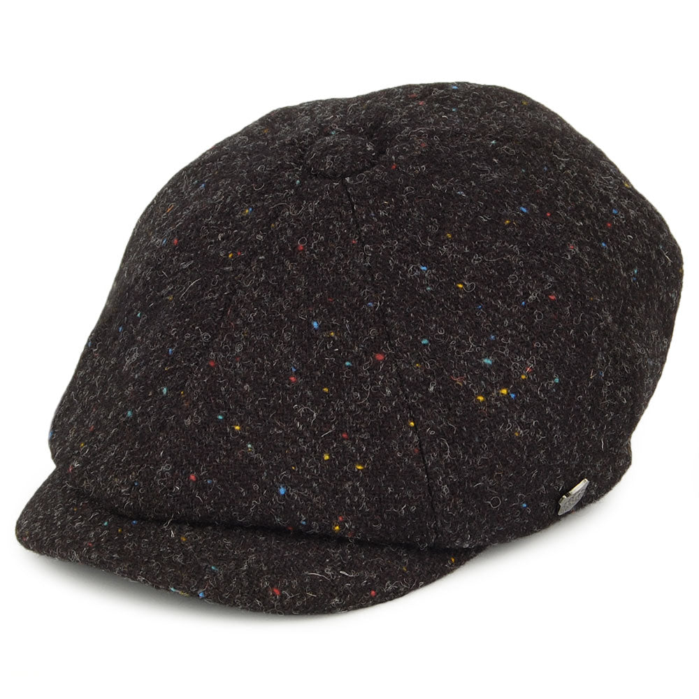 Casquette Gavroche en HARRIS TWEED Carloway anthracite FAILSWORTH