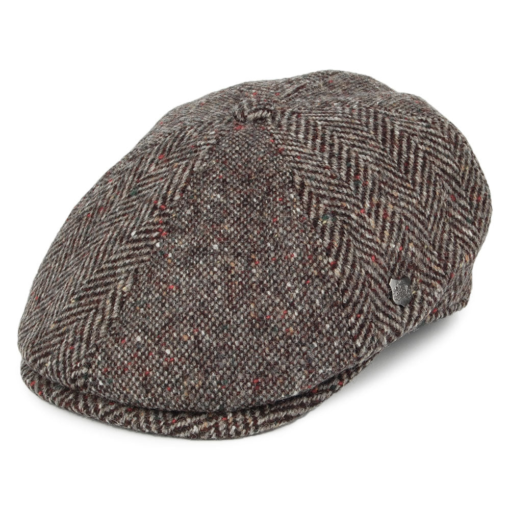 Casquette Gavroche en Tweed du Donegal Wexford gris FAILSWORTH