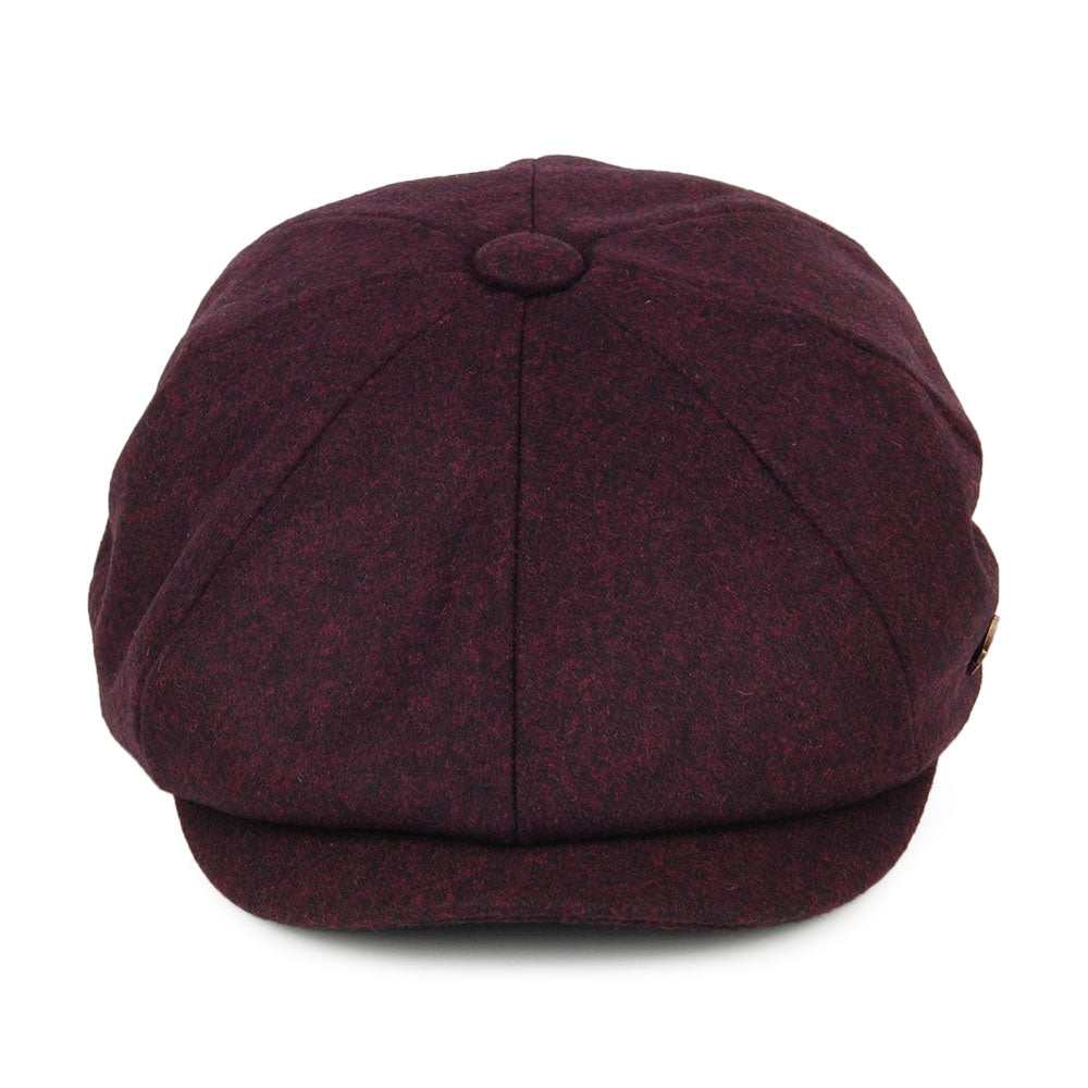 Casquette Gavroche en Melton Alfie merlot FAILSWORTH