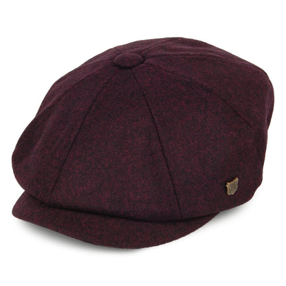 Casquette Gavroche en Melton Alfie merlot FAILSWORTH