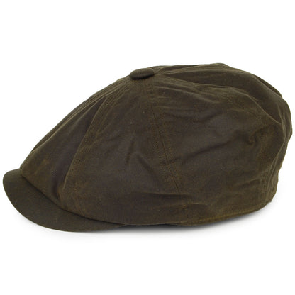 Casquette Gavroche en Coton Ciré Britannique Alfie olive FAILSWORTH