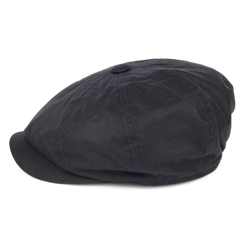 Casquette Gavroche en Coton Ciré Britannique Alfie bleu marine FAILSWORTH