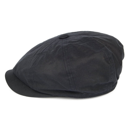 Casquette Gavroche en Coton Ciré Britannique Alfie bleu marine FAILSWORTH
