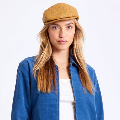 Casquette Plate en Paille Hooligan beige sable BRIXTON