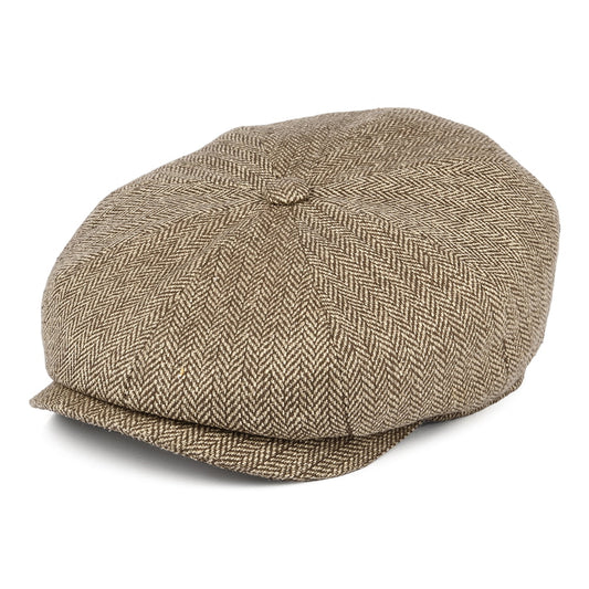 Casquette Gavroche en Soie Hatteras marron-blé STETSON