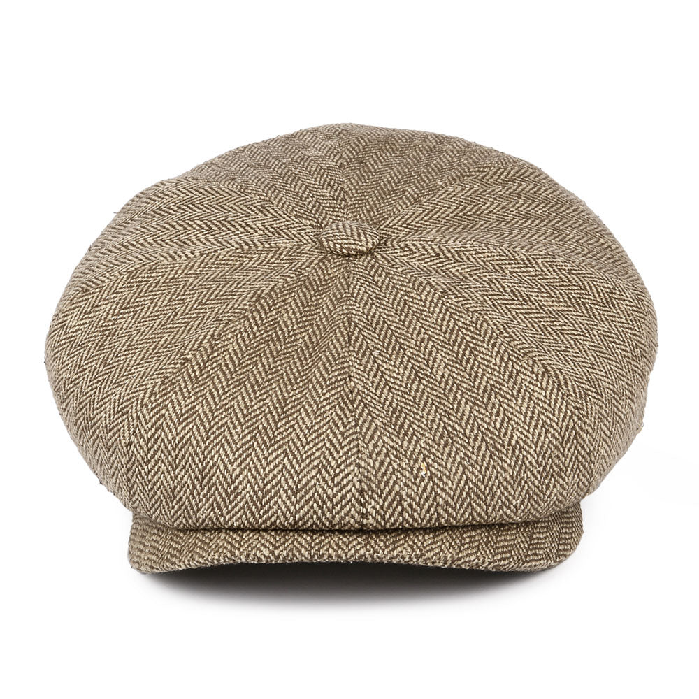 Casquette Gavroche en Soie Hatteras marron-blé STETSON