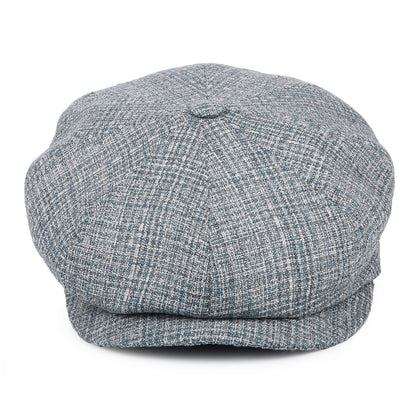 Casquette Gavroche en Soie et Laine à Carreaux bleu CITY SPORT
