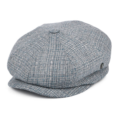 Casquette Gavroche en Soie et Laine à Carreaux bleu CITY SPORT