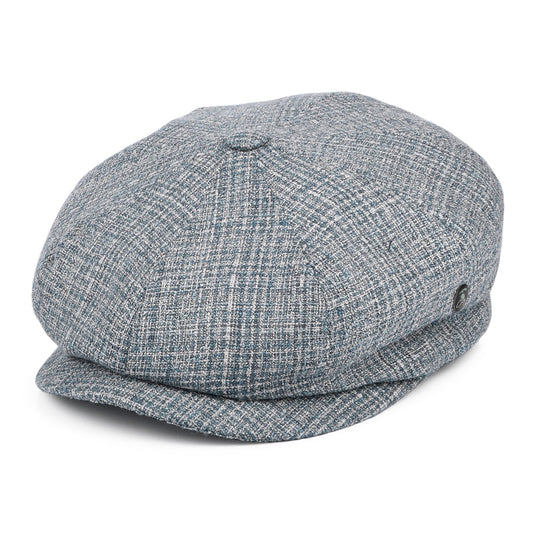 Casquette Gavroche en Soie et Laine à Carreaux bleu CITY SPORT