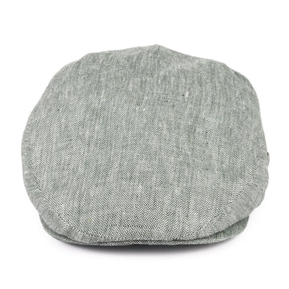 Casquette Plate en Lin à Petits Chevrons forêt CITY SPORT