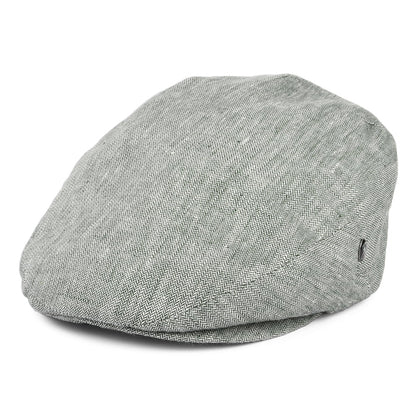 Casquette Plate en Lin à Petits Chevrons forêt CITY SPORT