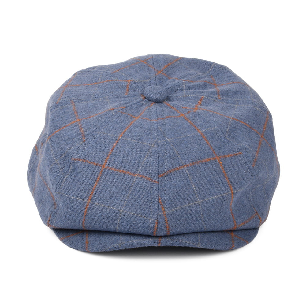 Casquette Gavroche à Carreaux Brood bleu ardoise BRIXTON