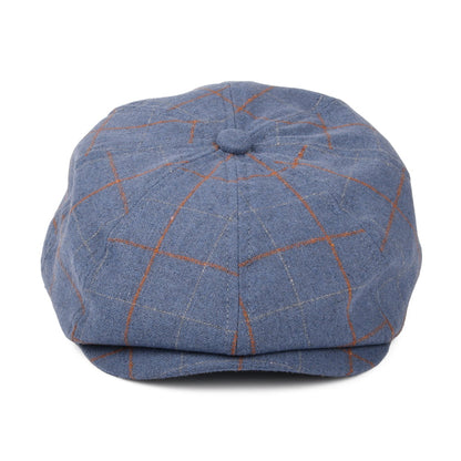Casquette Gavroche à Carreaux Brood bleu ardoise BRIXTON