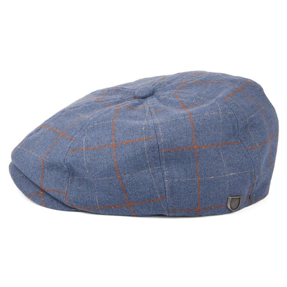 Casquette Gavroche à Carreaux Brood bleu ardoise BRIXTON