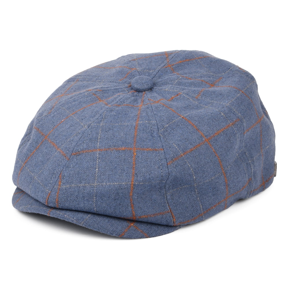 Casquette Gavroche à Carreaux Brood bleu ardoise BRIXTON