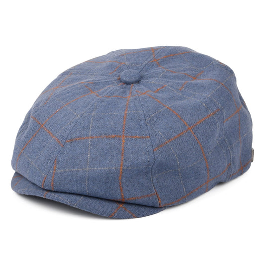 Casquette Gavroche à Carreaux Brood bleu ardoise BRIXTON