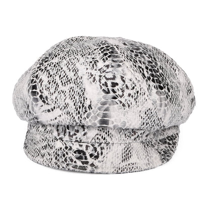Casquette Gavroche à Imprimé Serpent blanc SEEBERGER