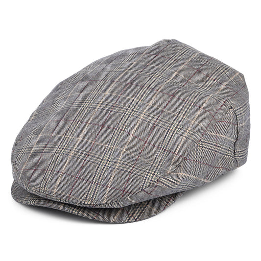 Casquette Plate à Carreaux Hooligan bleu ardoise BRIXTON