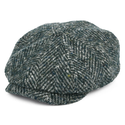 Casquette Gavroche en Laine Vierge à Chevrons Hatteras mélange de verts STETSON