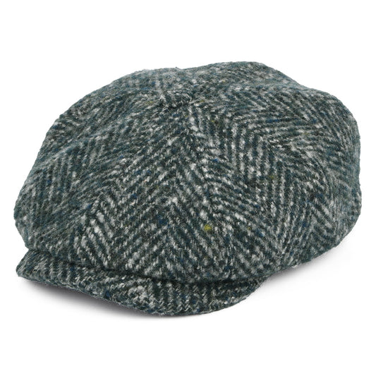Casquette Gavroche en Laine Vierge à Chevrons Hatteras mélange de verts STETSON