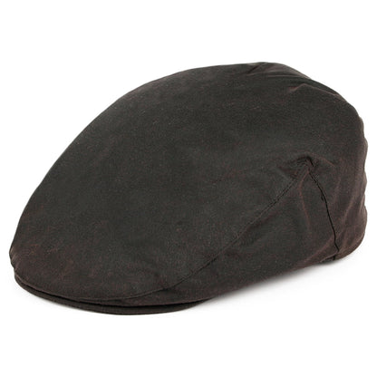 Casquette Plate en Coton Ciré Britannique marron FAILSWORTH
