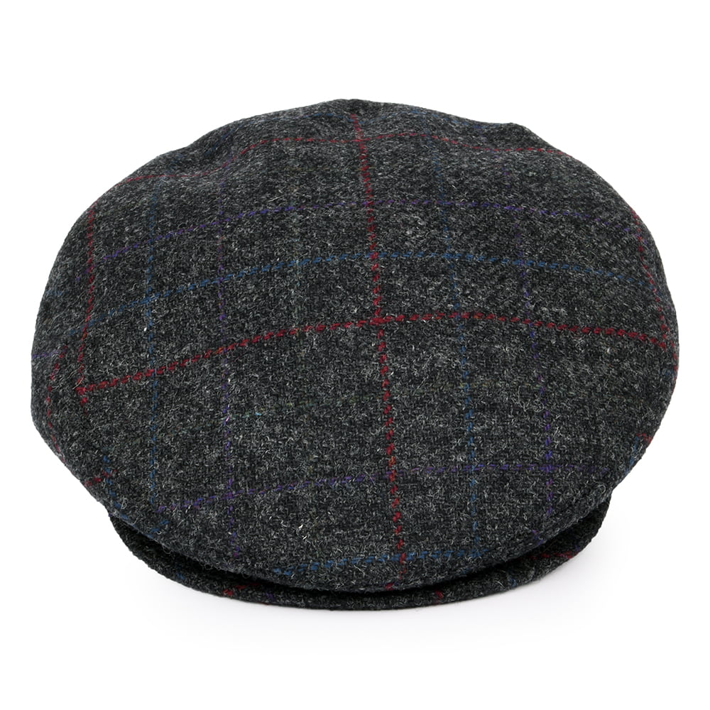 Casquette Plate à Carreaux Lord anthracite BAILEY