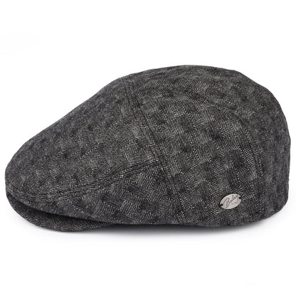 Casquette Plate en Laine Mélangée Becker noir BAILEY
