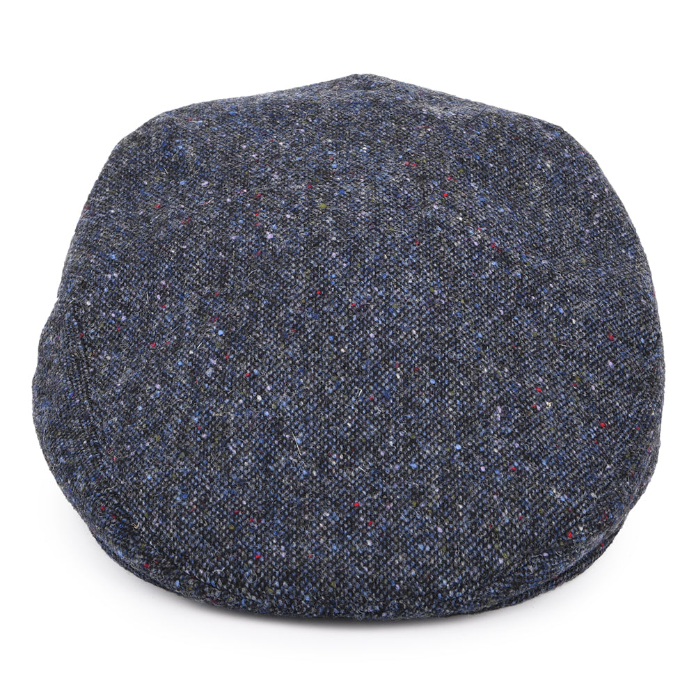 Casquette Plate en Tweed du Donegal Chiné bleu marine CITY SPORT