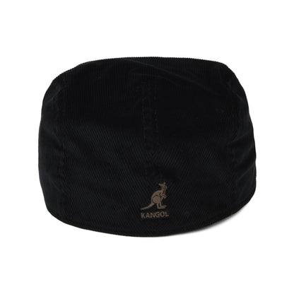 Casquette Plate en Velours Côtelé noir KANGOL